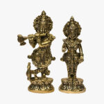 Radha Krishna Brass Idol Pair