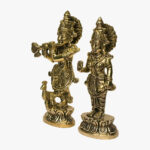 Radha Krishna Brass Idol Pair - Image 3