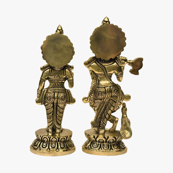 Radha Krishna Brass Idol Pair - Image 5