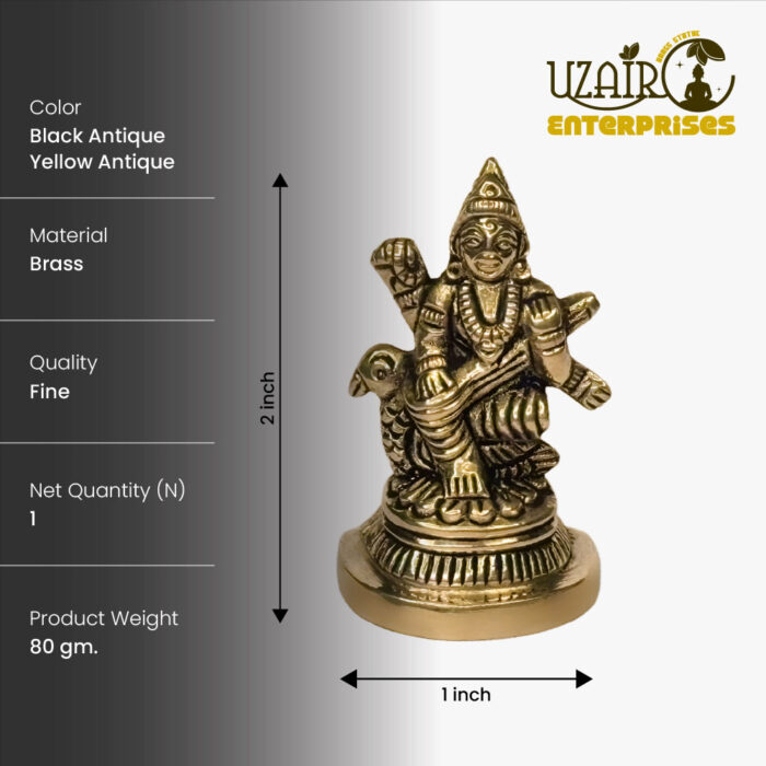 Beautifully Crafted Maa Matangi Idol with Parrot for Mandir and Gift - Image 2